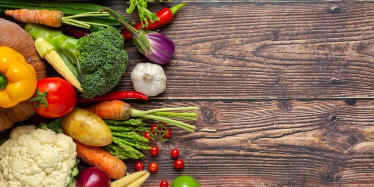 healthy vegetables on wooden table,World food day